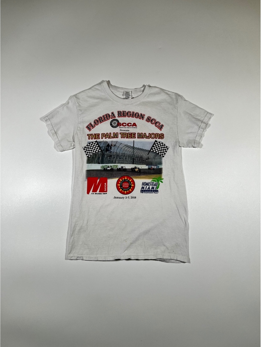 Florida SCCA Region Palm Majors Racing T-Shirt Homestead Miami Speedway 2018